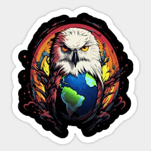 Snowy Owl Earth Day Sticker